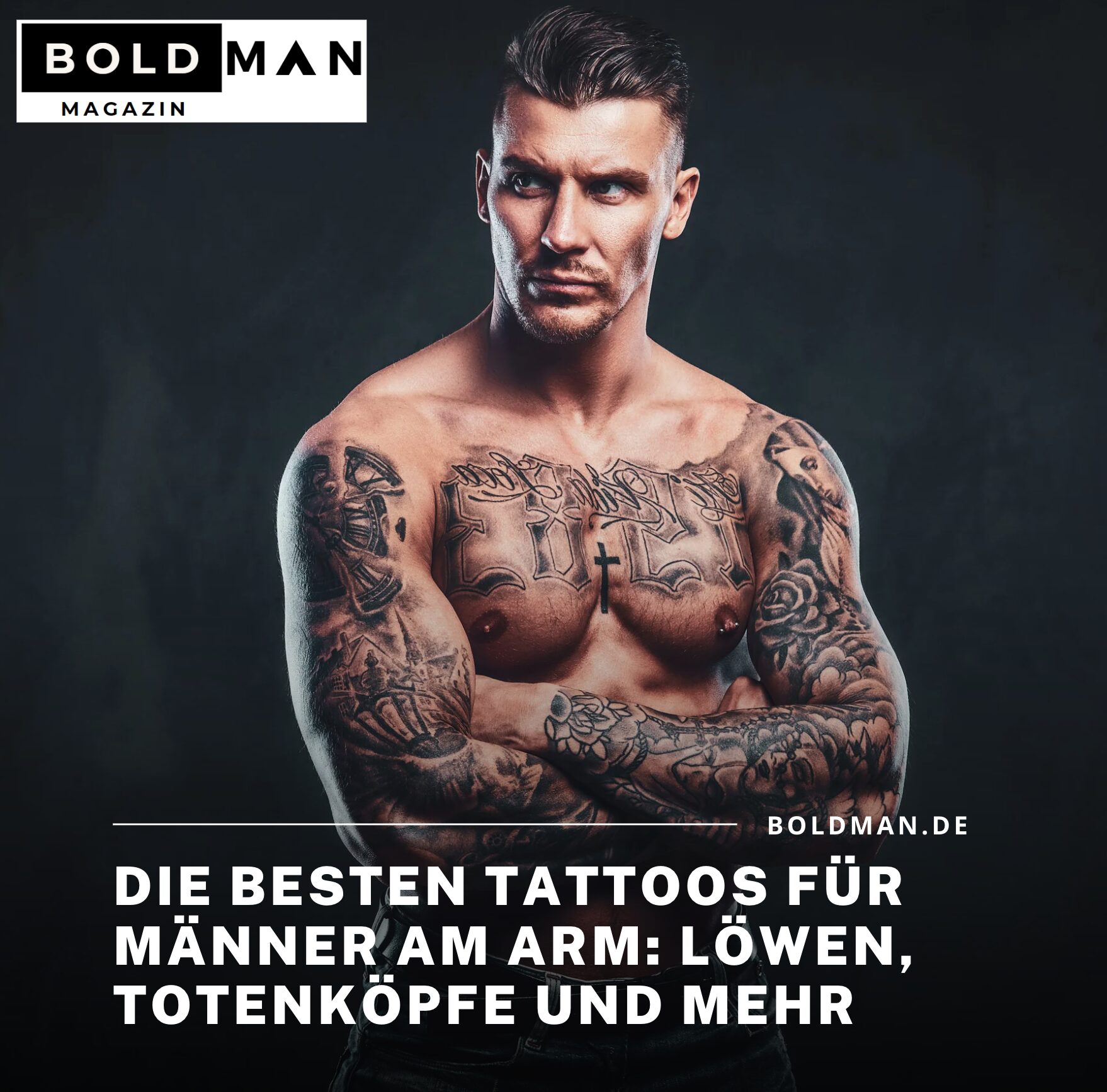 Die besten Tattoos für Männer am Arm: Löwen, Totenköpfe und mehr