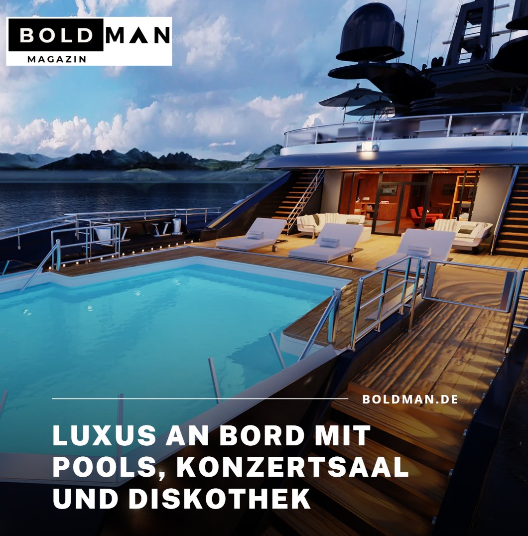 Größte Yacht der Welt Luxus an Bord mit Pools, Konzertsaal und Diskothek Größte Yacht der Welt Luxus an Bord mit Pools, Konzertsaal und Diskothek