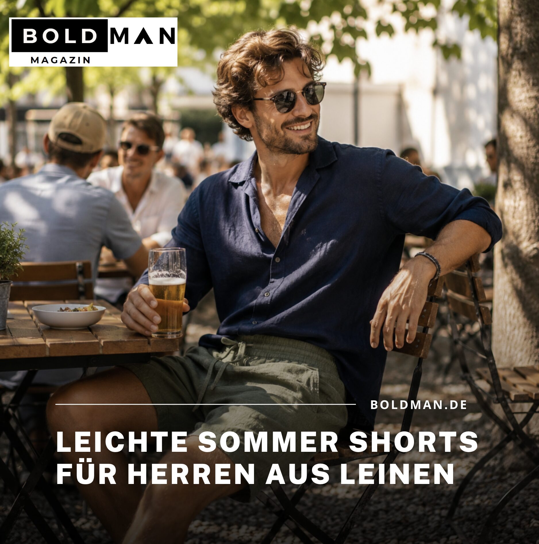 Leichte Sommer Shorts für Herren aus Leinen Leichte Sommer Shorts für Herren aus Leinen