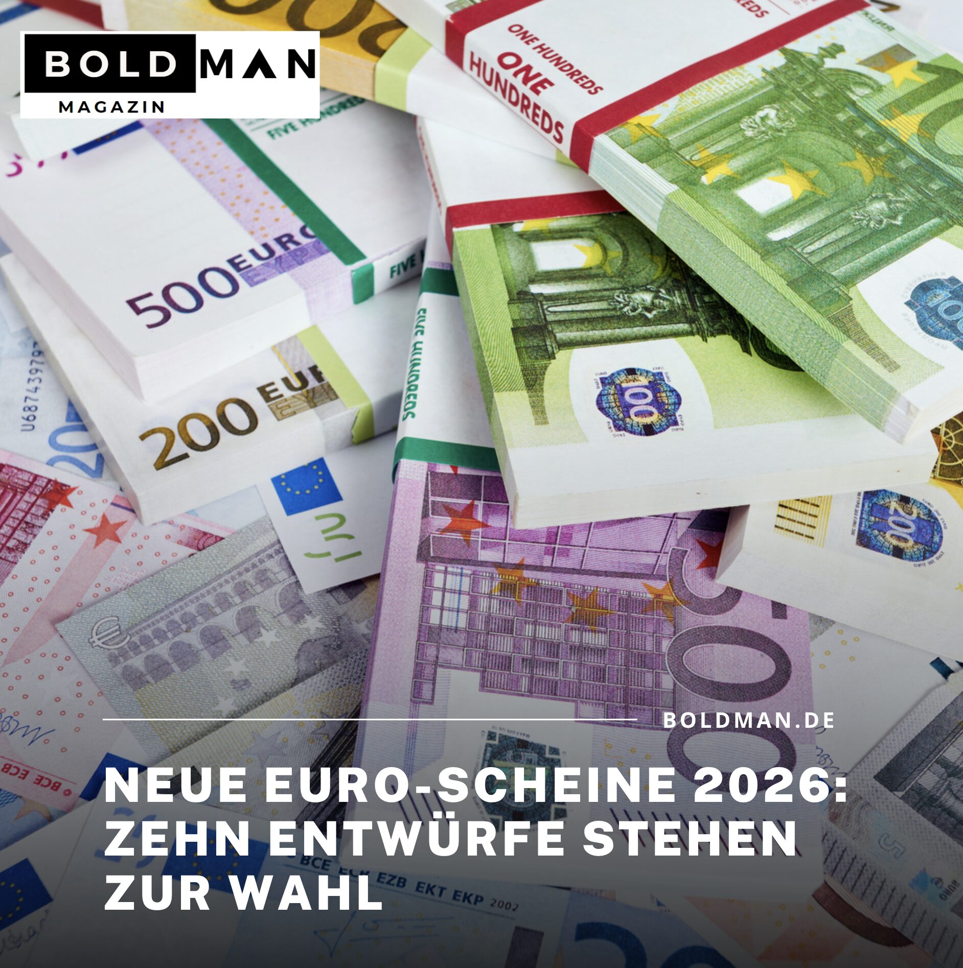 Neue Euro-Scheine 2026: Zehn Entwürfe stehen zur Wahl Neue Euro-Scheine 2026: Zehn Entwürfe stehen zur Wahl